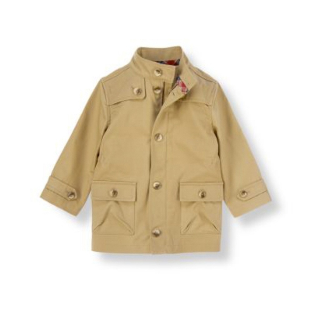 NWT Janie and Jack Khaki Canvas Coat 2-3T